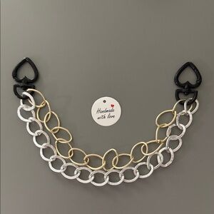 Gold and Silver Chain Link Necklace
